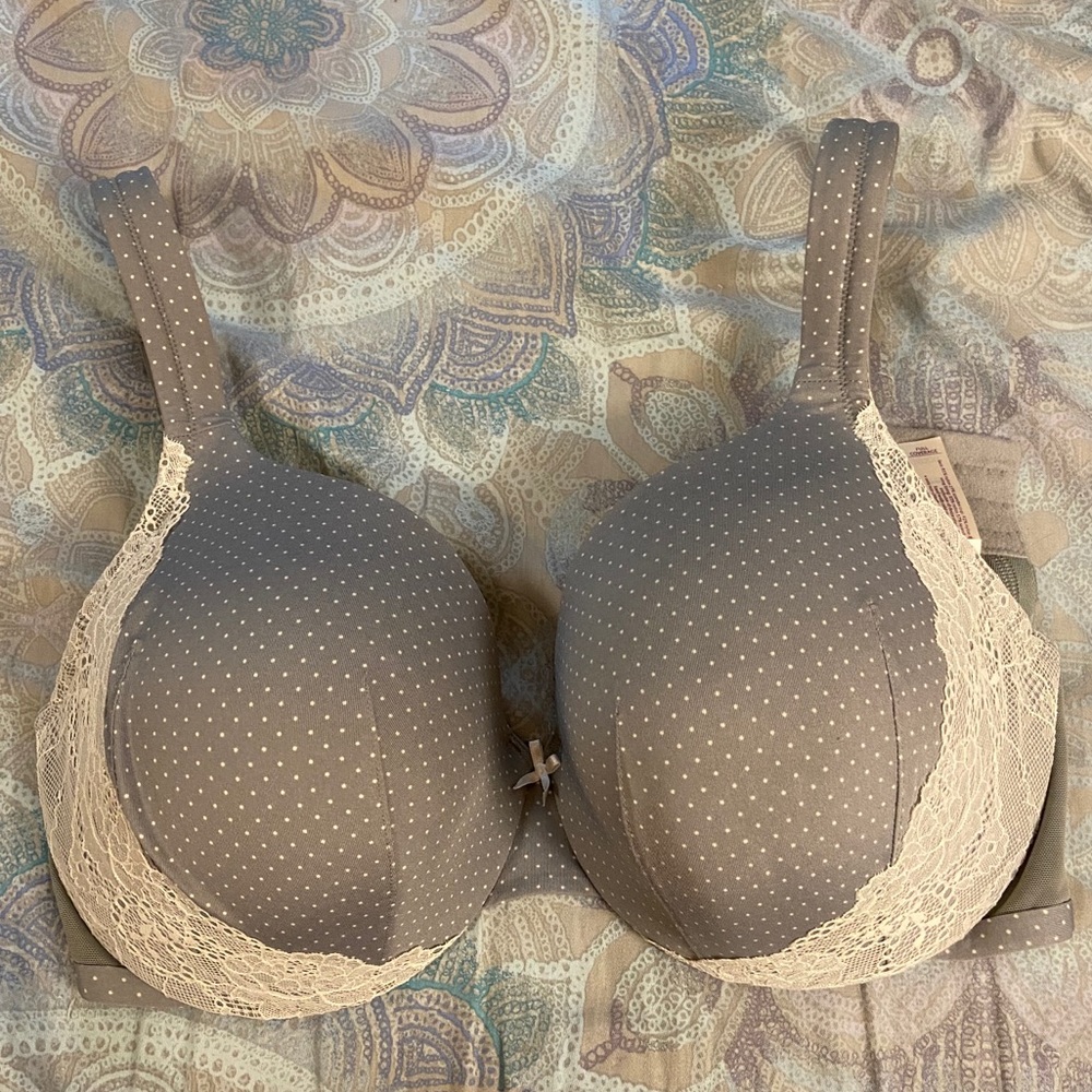 Cacique Full Coverage Bra Polka Dot Lace
